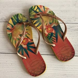 Tropical Havaianas flip flops sandals size 39/40